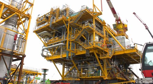 Offshore gas platform Shell Leman A